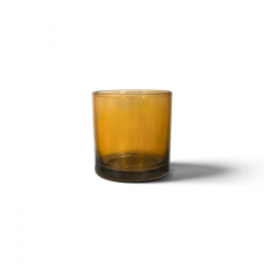 COPO PARA VELA 265 ML/ 200 GRS MARROM COM DOURADO