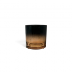 COPO PARA VELA 265 ML/ 200 GRS PRETO COM ROSE