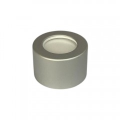 TAMPA METAL LUXO COM FURO PRATA FOSCA R 28/410