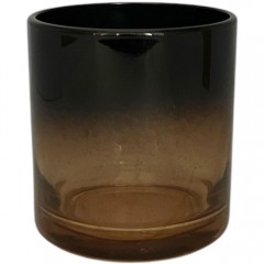COPO PARA VELA 265 ML/ 200 GRS PRETO COM ROSE