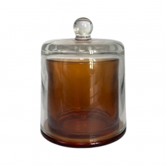 COPO PARA VELA DOMUS 210 ML C TAMPA AMBAR - PECA
