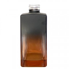 Frasco Square Preto Fosco Com Rosê 250ml