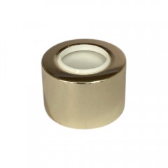 TAMPA METAL LUXO COM FURO DOURADACLARO R 28/410