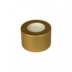 TAMPA METAL LUXO COM FURO DOURADA FOSCA R 28/410