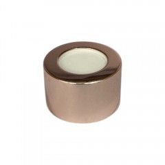 TAMPA METAL LUXO COM FURO ROSE R 28/410