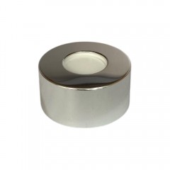 TAMPA METAL SUPER LUXO COM FURO PRATA R 28/410