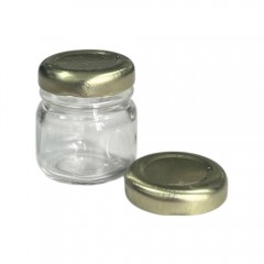 POTE GELEINHA 40 GRS COM TAMPA METAL DOURADA