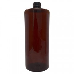 FRASCO PET CIL RETO 1000 ML AMBAR R 28/410 - PECA