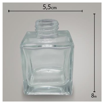 Frasco Cube Cristal 100ml