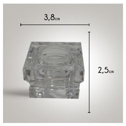 Tampa Aromatizador Glass Quadrada C/ Furo 28/410