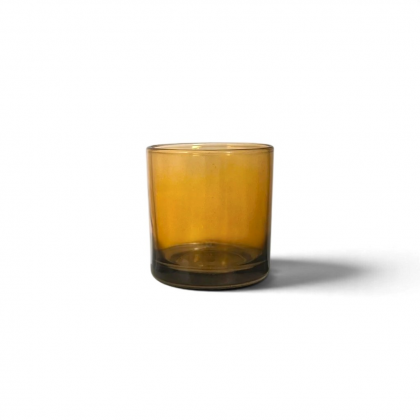 COPO PARA VELA 265 ML/ 200 GRS MARROM COM DOURADO