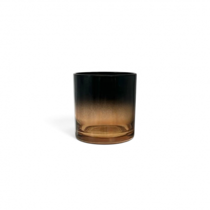 COPO PARA VELA 265 ML/ 200 GRS PRETO COM ROSE