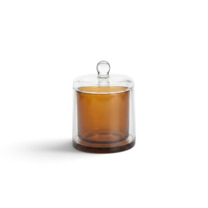 COPO PARA VELA DOMUS 210 ML C TAMPA AMBAR - PECA