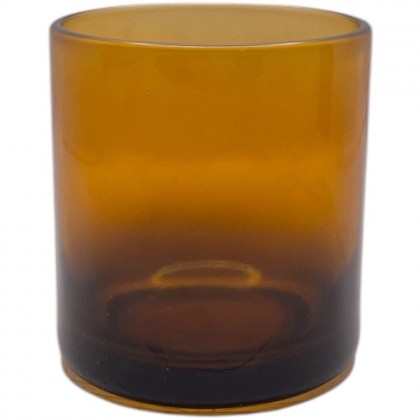 COPO PARA VELA 265 ML/ 200 GRS MARROM COM DOURADO