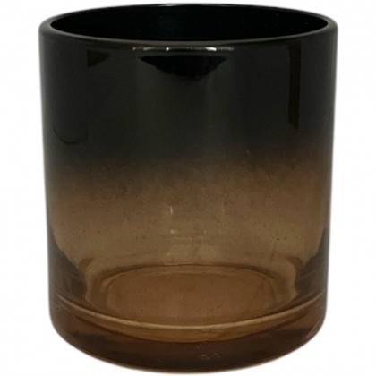 COPO PARA VELA 265 ML/ 200 GRS PRETO COM ROSE