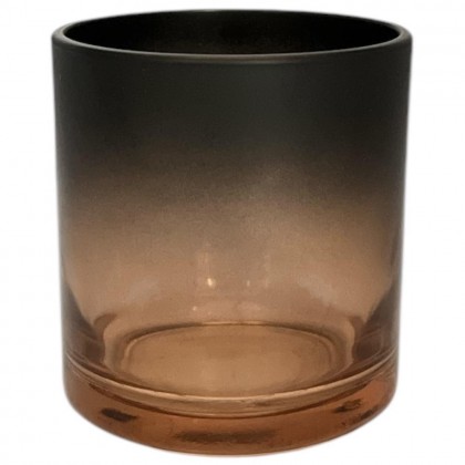 COPO PARA VELA 265 ML/ 200 GRS PRETO FOSCO COM ROSE