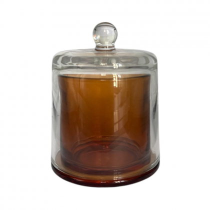 COPO PARA VELA DOMUS 210 ML C TAMPA AMBAR - PECA