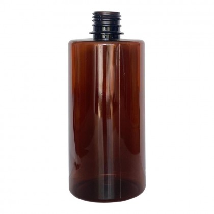 FRASCO PET CIL RETO 500 ML R 28/410 AMBAR