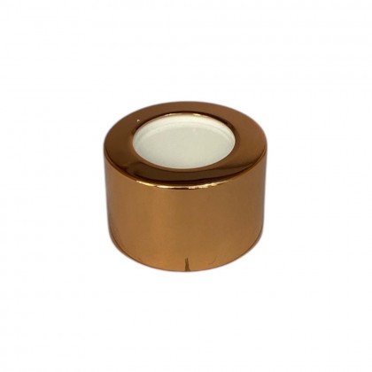 TAMPA METAL LUXO COM FURO BRONZE R 28/410