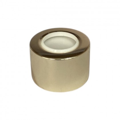TAMPA METAL LUXO COM FURO DOURADACLARO R 28/410