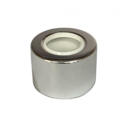 TAMPA METAL LUXO COM FURO PRATA R 28/410