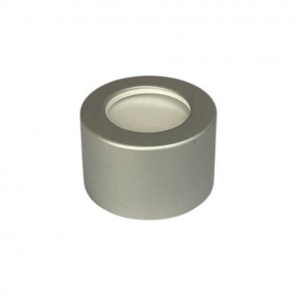 TAMPA METAL LUXO COM FURO PRATA FOSCA R 28/410