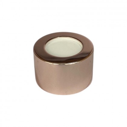 TAMPA METAL LUXO COM FURO ROSE R 28/410