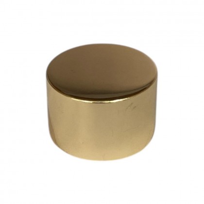 TAMPA METAL LUXO SEM FURO DOURADA R 28/410