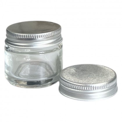POTE COSMETICO 33 GRS COM TAMPA  ALUMINIO PRATA - PECA
