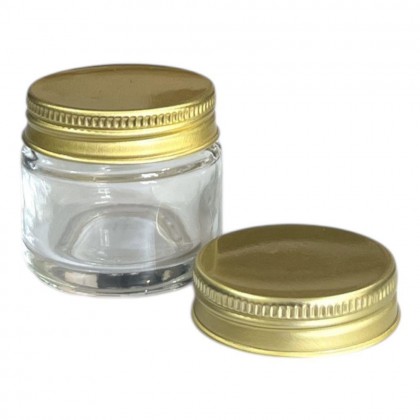 POTE COSMETICO 33 GRS COM TAMPA ALUMINIO DOURADA - PEÇA