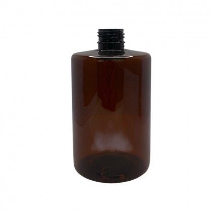 FRASCO PET CIL RETO BX 500ml R 28/410 AMBAR