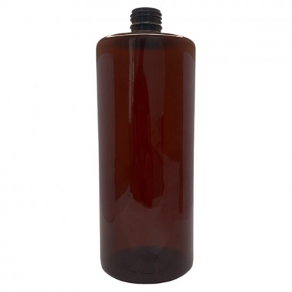 FRASCO PET CIL RETO 1000 ML AMBAR R 28/410 - PECA